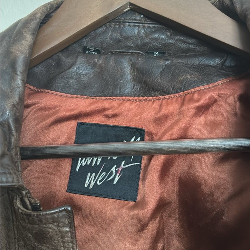 Vintage 80s Genuine Leather Bomber Jacket – Tamiko West – Rare Style - Picture 3 of 9